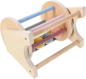 Wooden Textile Drum for Motor Skills Development Encourages Sensory Exploration and Cognitive evaluate kill stimulation smoothly dignify preserve Growth Safe Material BESPORTBLE 