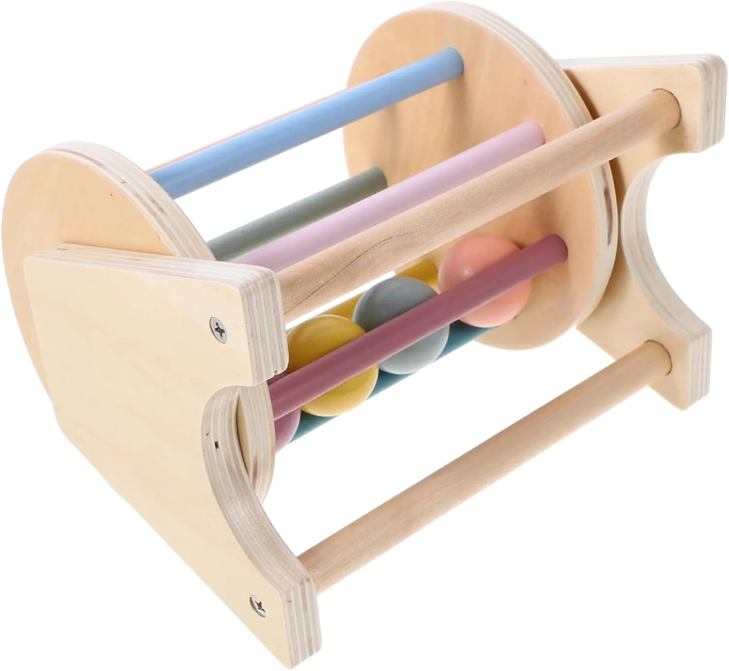 Wooden Textile Drum for Motor Skills Development Encourages Sensory Exploration and Cognitive evaluate kill stimulation smoothly dignify preserve Growth Safe Material BESPORTBLE 