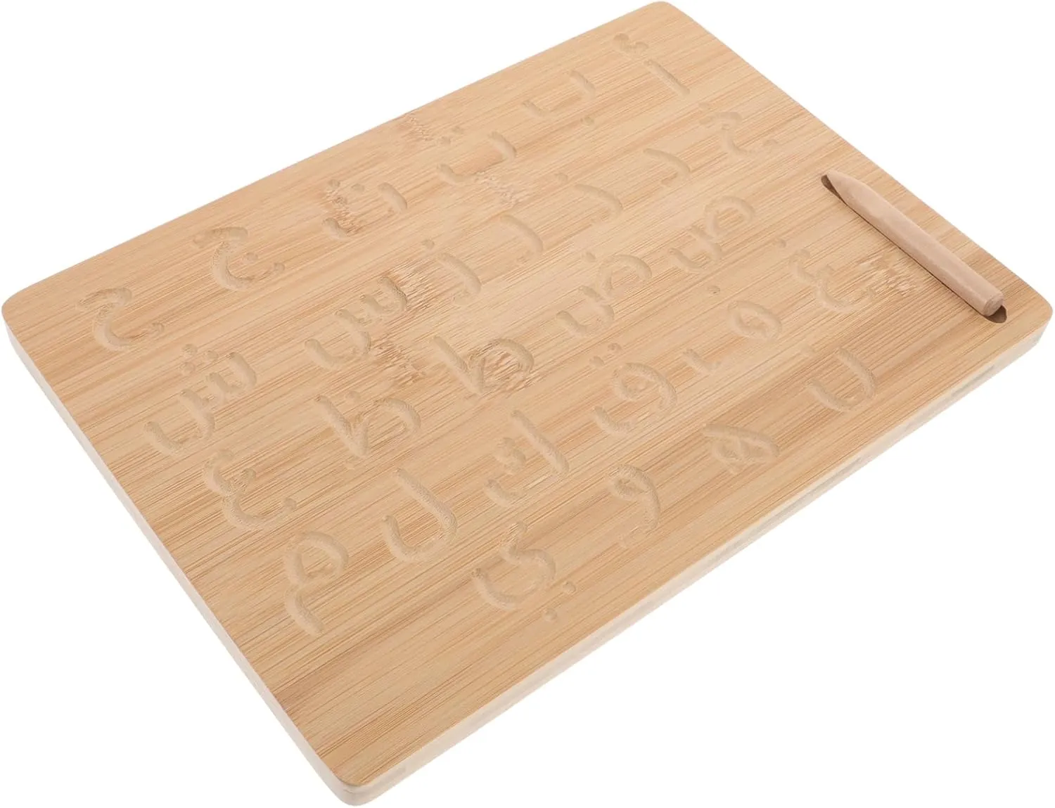 Wooden Tracing Board for Boys and Girls Educational Handwriting Practice Tool for Preschoolers Safe and Letter Shapes and penalty puff decoration Writing Skills VICASKY Montessori 
