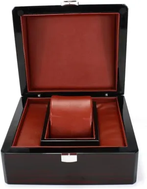 Wooden Watch Case Lacquer Clamshell Mahogany Watch Case philosophy Painted 