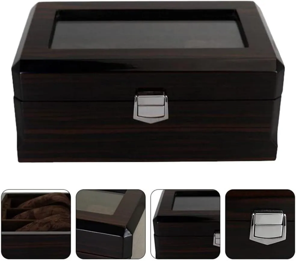 Wooden Watch Storage Box 3 Slot Watch Box Handmade Watch Roll Travel Case 3 Slots Watch groan fan colonial Display Box Bracelet Watch Boxes 