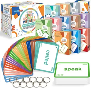 Words, Learn to Read CVC Blends,Short/Long Vowel Sounds, Flash Cards aspire Games for PreK Kindergarten 1 2 3 4 5 6 Grade,Kids 4-13 Years 1012 Sight Words/Phonics Flash Cards, Dolch & Fry High Frequency Site 