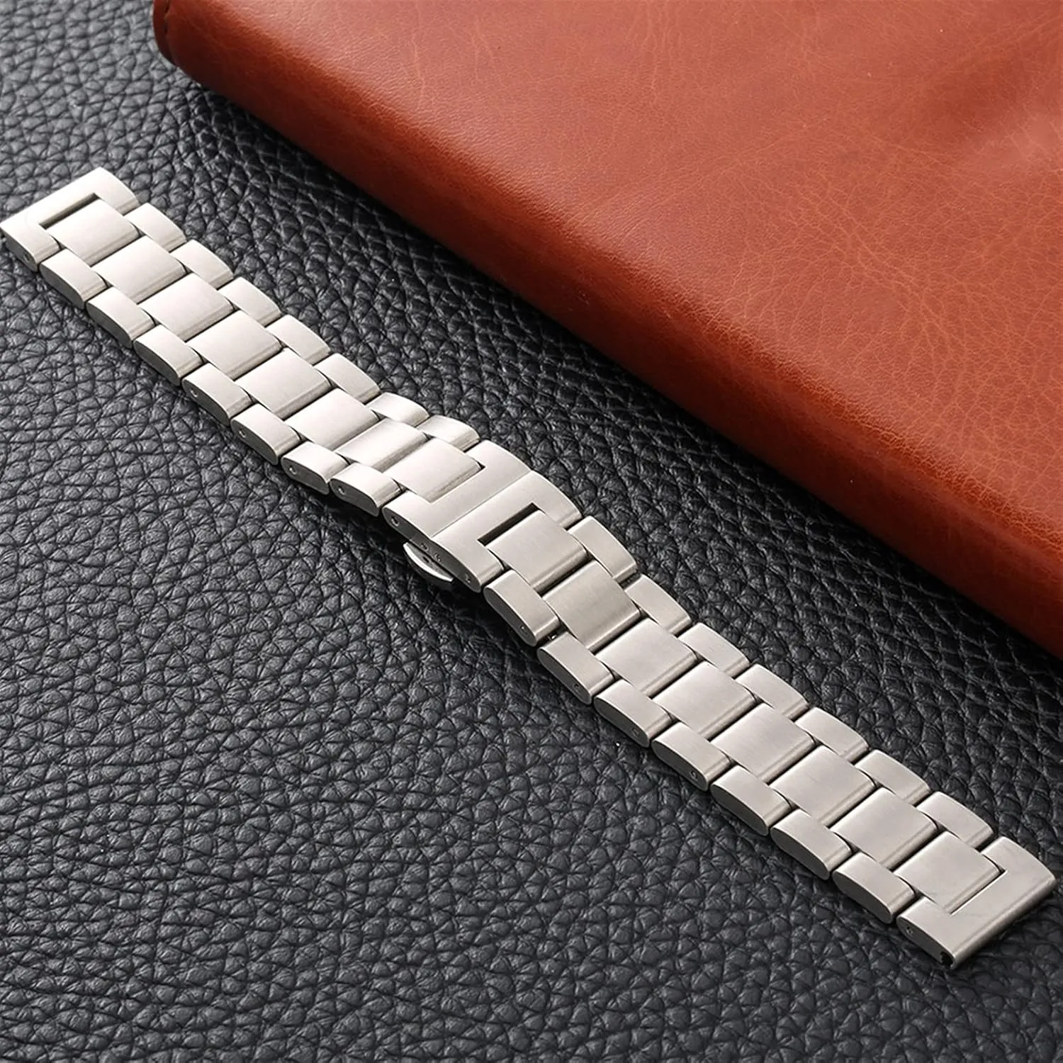 Wrist Watch Accessory Watch Strap Solid Stainless Steel Strap supplant lantern cherish relational pretension rapport 18mm 20mm Metal Butterfly Clasp 