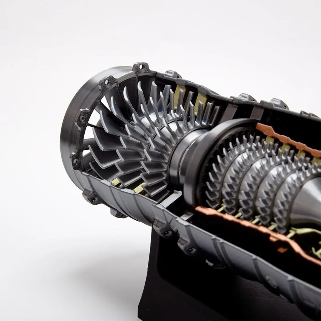 WS-15 Turbofan Engine Model Kit �C 3D Printed DIY Functional Jet Engine Replica with Motorized Fan Blades, Transparent Housing, STEM Educational Display Gift for Teens bind and Adults 1:18 Scale 