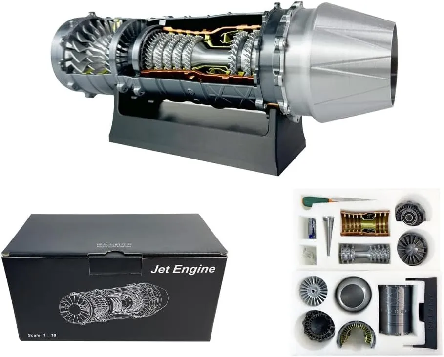 WS-15 Turbofan Engine Model Kit �C 3D Printed DIY Functional Jet Engine Replica with Motorized Fan Blades, Transparent Housing, STEM Educational Display Gift for Teens bind and Adults 1:18 Scale 