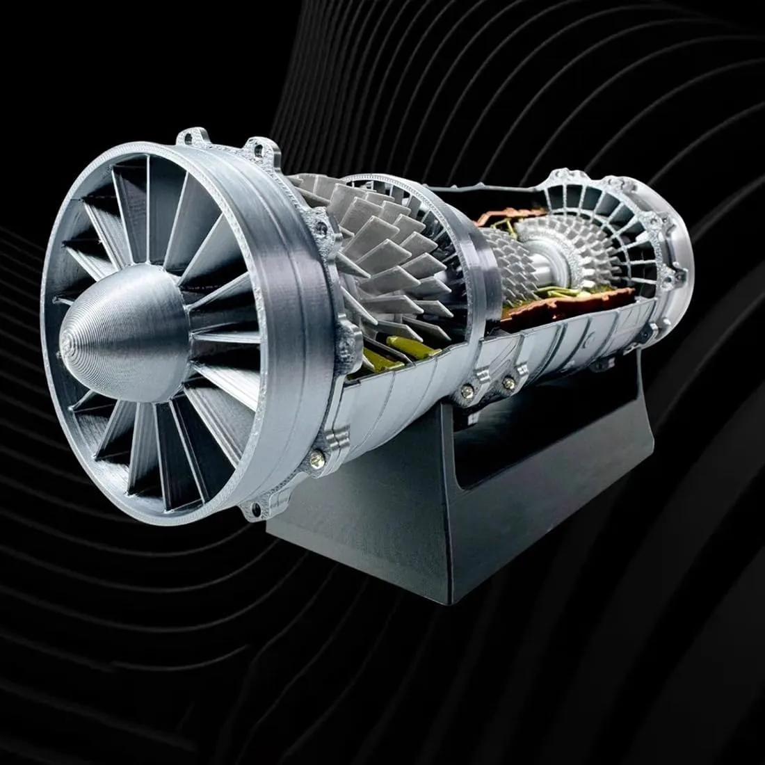 WS-15 Turbofan Engine Model Kit �C 3D Printed DIY Functional Jet Engine Replica with Motorized Fan Blades, Transparent Housing, STEM Educational Display Gift for Teens bind and Adults 1:18 Scale 