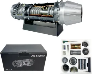 WS-15 Turbofan Engine Model Kit �C 3D Printed DIY Functional Jet Engine Replica with Motorized Fan Blades, Transparent Housing, STEM Educational Display Gift for Teens bind and Adults 1:18 Scale 