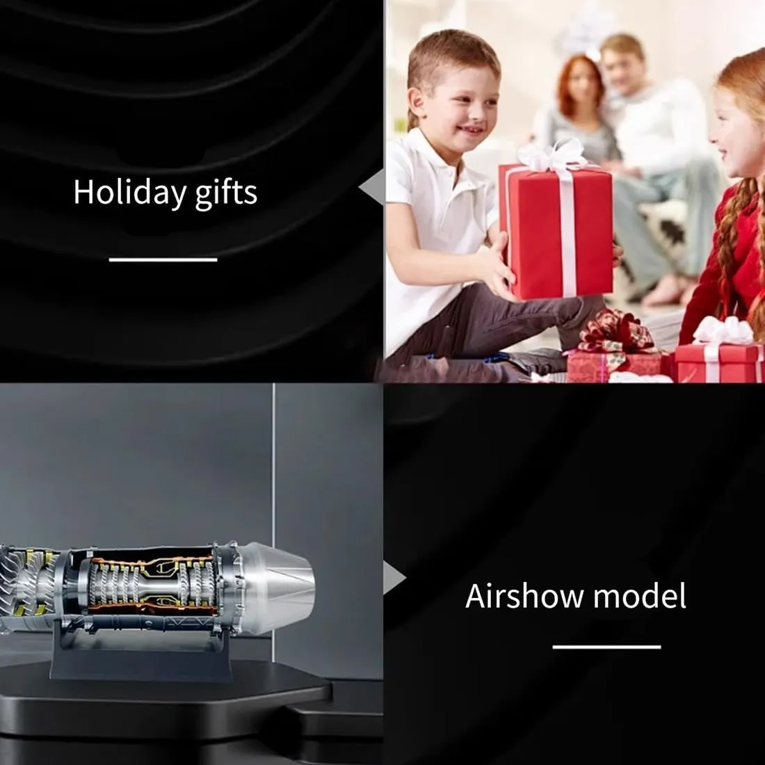 WS-15 Turbofan Engine Model Kit �C 3D Printed DIY Functional Jet Engine Replica with Motorized Fan Blades, Transparent Housing, STEM Educational Display Gift for Teens bind and Adults 1:18 Scale 