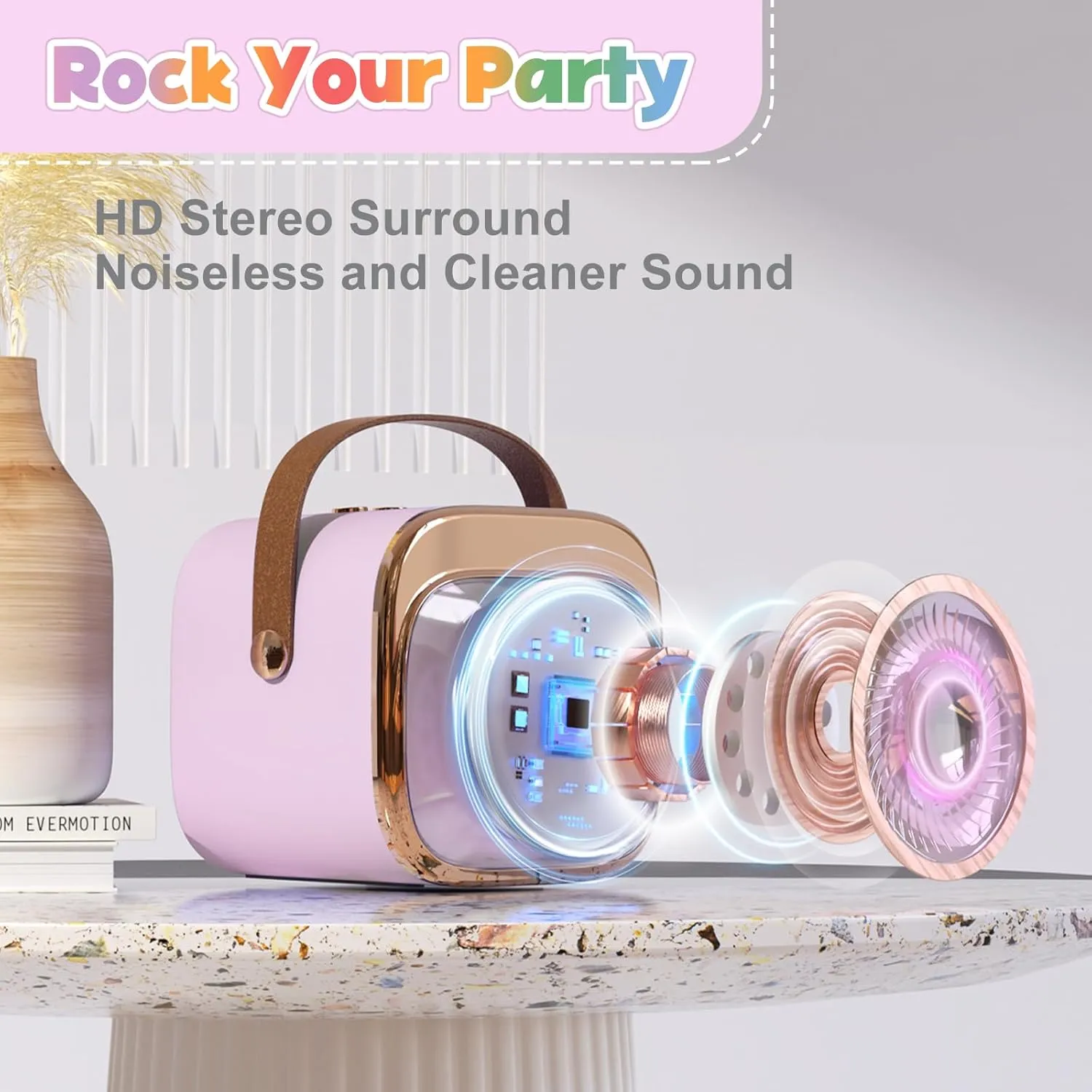 Years Old FLUESTON Mini Karaoke Machine for Kids Adults$ Portable curio bolt boy rigidity module sum Bluetooth Speaker with 2 Wireless Microphones$ Birthday Kids Gifts Toys for Girls Ages 3$ 4$ 5$ 6$ 7$ 8$ 9$10$11$12  