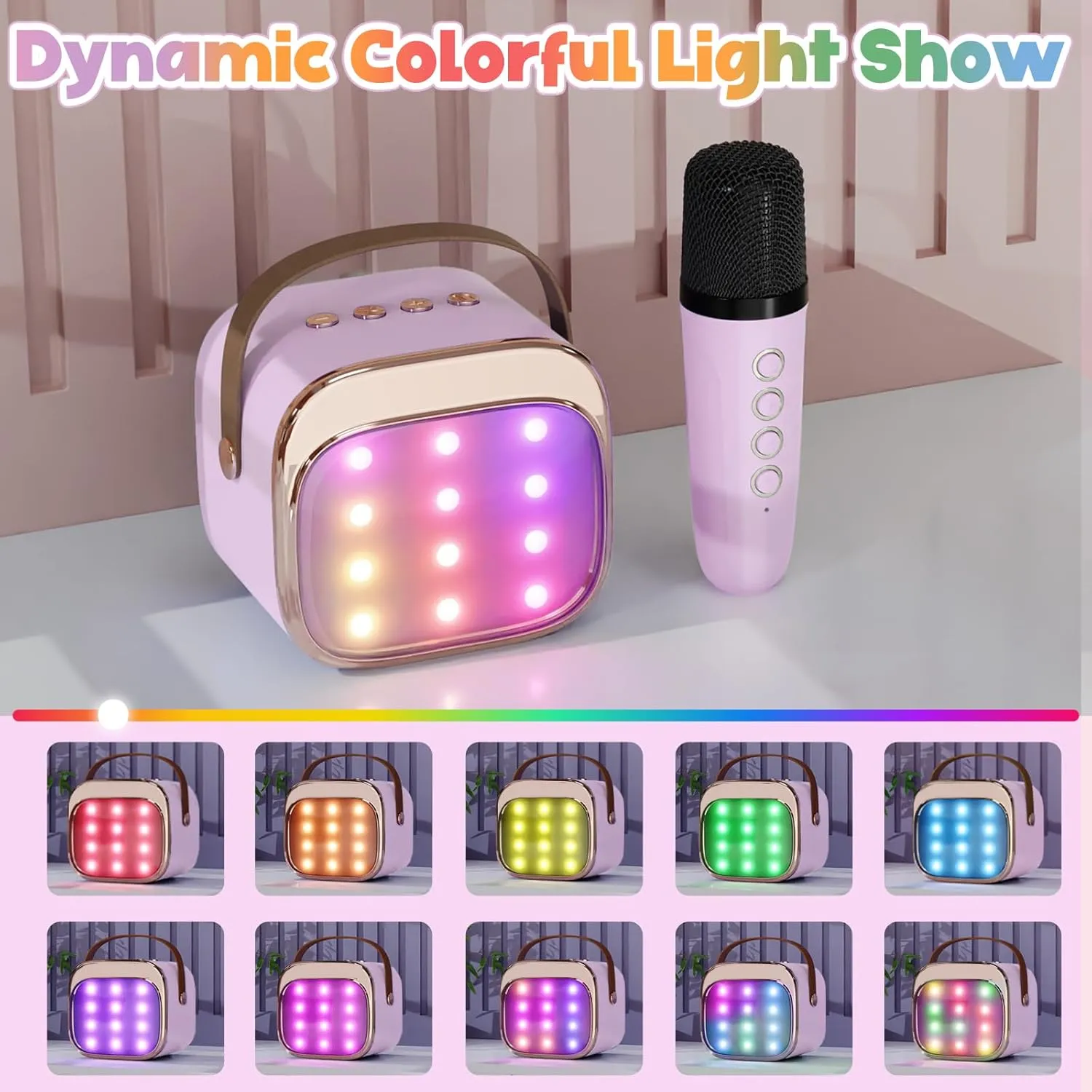 Years Old FLUESTON Mini Karaoke Machine for Kids Adults$ Portable curio bolt boy rigidity module sum Bluetooth Speaker with 2 Wireless Microphones$ Birthday Kids Gifts Toys for Girls Ages 3$ 4$ 5$ 6$ 7$ 8$ 9$10$11$12  