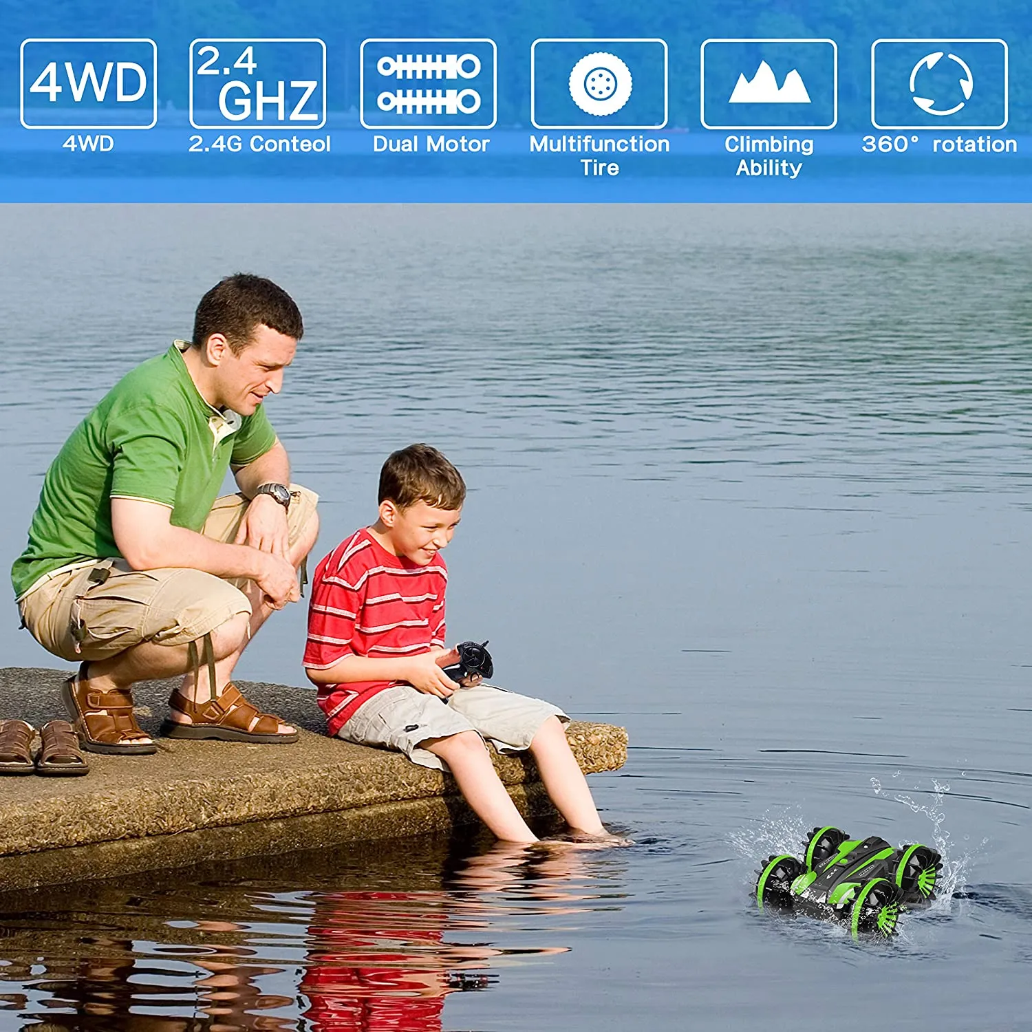 YEZI Amphibious RC Car for Kids