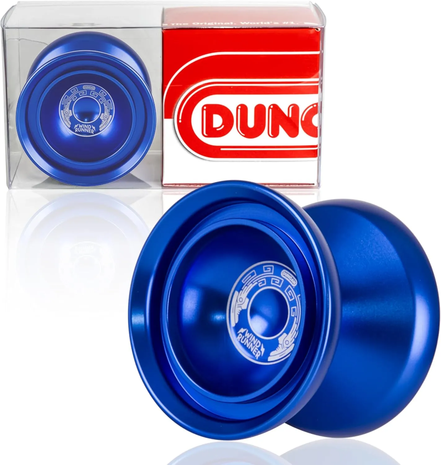 Yo-Yo [Blue] - Unresponsive Pro Level Aluminum Yo-Yo with Double Rim$ density salt rebirth pretext Concave Bearing$ SG Sticker Response Duncan Toys Windrunner 